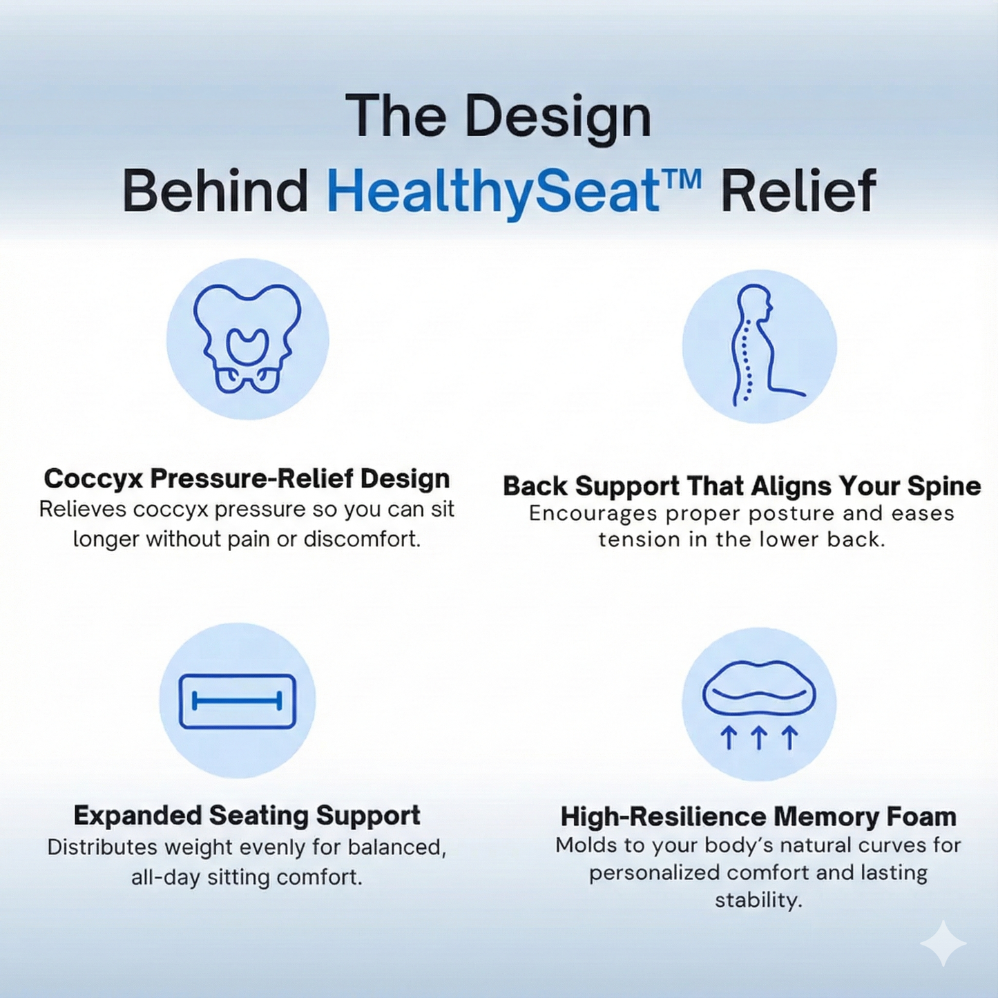 HealthySeat™ - Orthopedic Seat Cushion