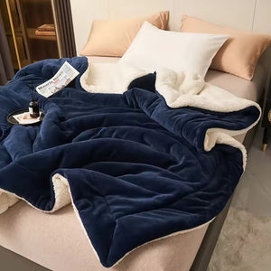 Luxe Lambswool-Inspired Bed Blanket | 100x120cm