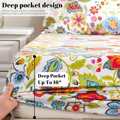 Ultra-Soft Floral Bed Sheets