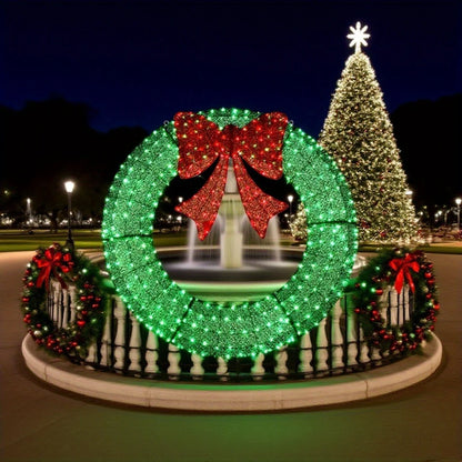 LED Pre-Lit Christmas Wreath Decoration