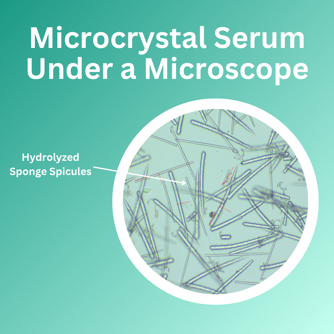 Microcrystal serum under a microscope
