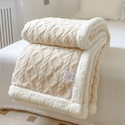 Soft Double-Layer Plush Fleece Blanket | 180x200cm