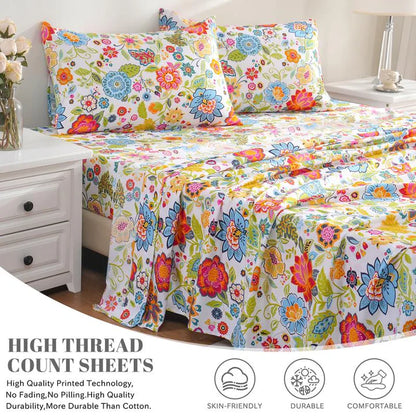 Ultra-Soft Floral Bed Sheets