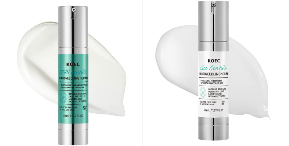Cica Centella and PDRN microneedling serums