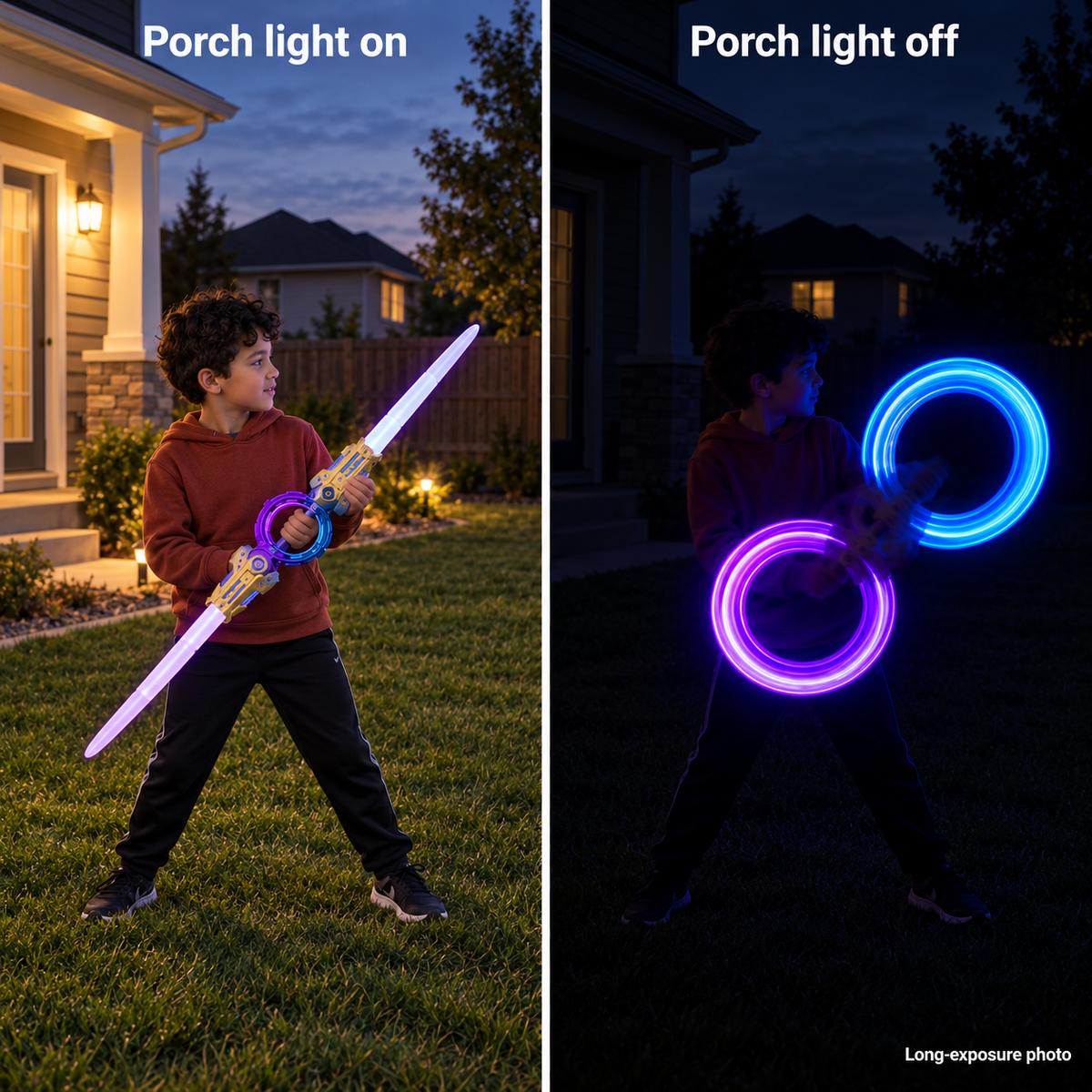 Porch light on and off