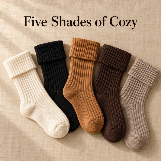 Five shades of cozy slouch socks