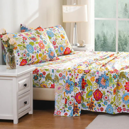 Ultra-Soft Floral Bed Sheets