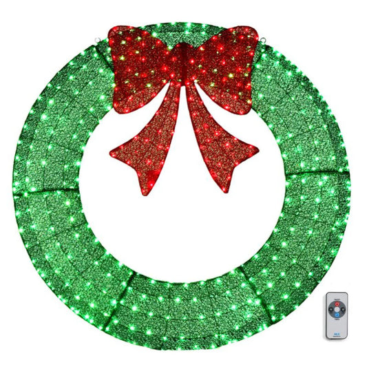 LED Pre-Lit Christmas Wreath Decoration