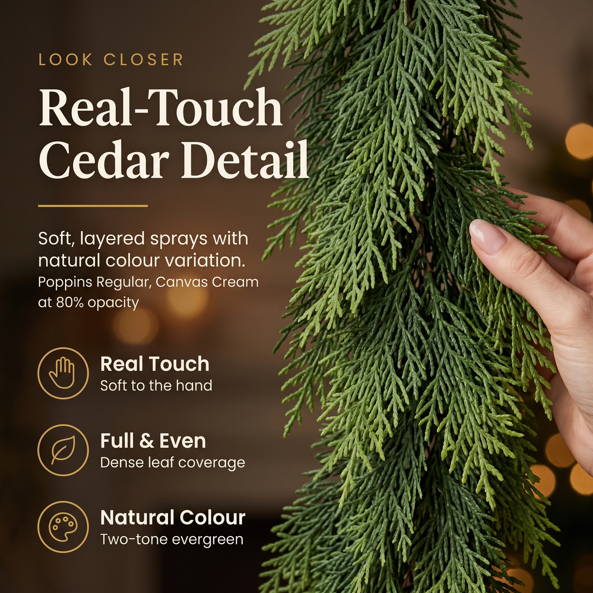 Real-Touch Cedar Garland