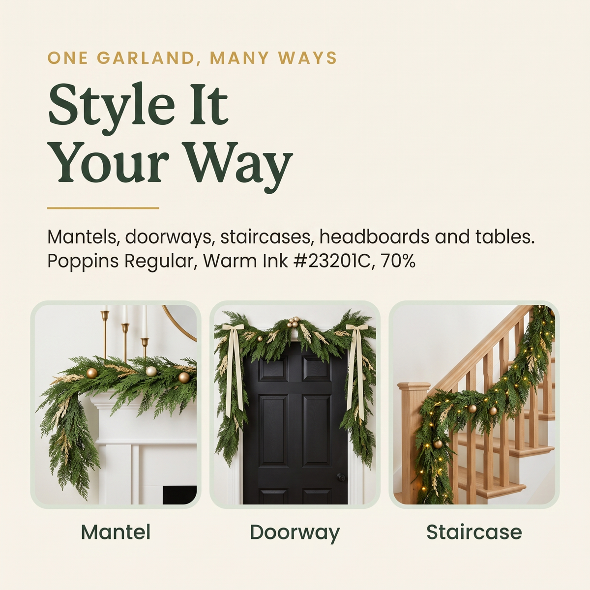 Real-Touch Cedar Garland